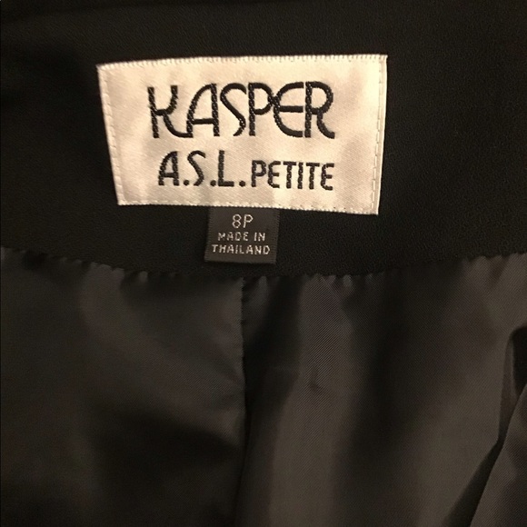 Kasper blazer ASL 8P blazer black lined beautiful coat🍂versatile piece.F - Picture 8 of 14
